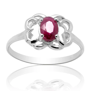 

2017 Qi Xuan_Fashion Jewelry_Red Stone Simple Elegant Woman Rings_S925 Solid Sliver Fashion Rings_Manufacturer Directly Sales