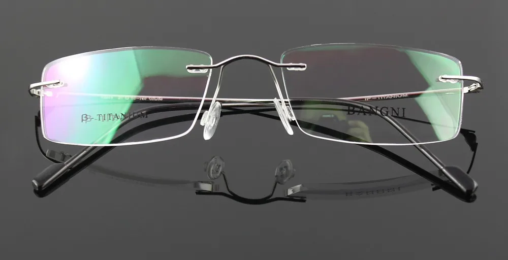 Бета титановые очки без оправы шарнир не-винт гибкие очки по рецепту оптическая оправа