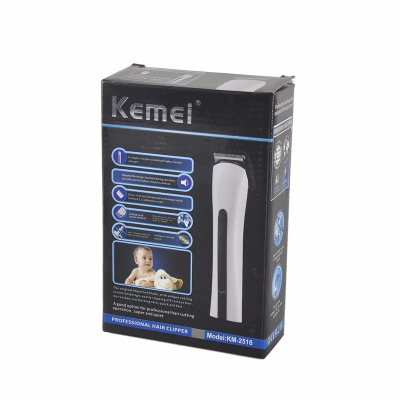 Kemei KM-2516 перезаряжаемая электрическая машинка для стрижки волос Триммер профессиональная бритва Беспроводная Регулируемая машинка для стрижки волос ножницы для волос
