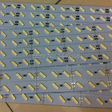 Fanlive 50 м/лот, светодиодная негнущаяся Светодиодная лента 12 В постоянного тока, SMD 7020, жесткие бар, 1 м, 72 светодиода, светодиодная лампа, теплый белый холодный белый