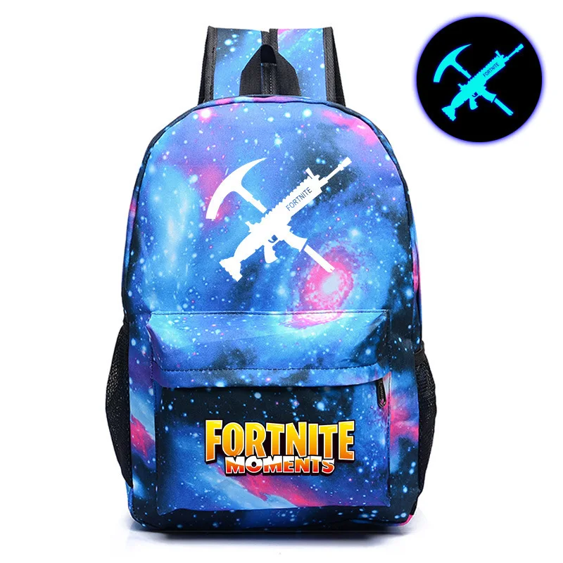 School season Fortnite Backpack Night Luminous Logo Backpack School Bag Boys Girls Schoolbags Teenagers Fornite Bagpack Mochila