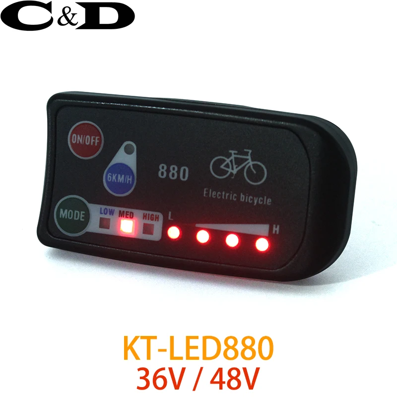 Free Shipping 36V 48V Electric Bicycle KT LED LED880 ebike