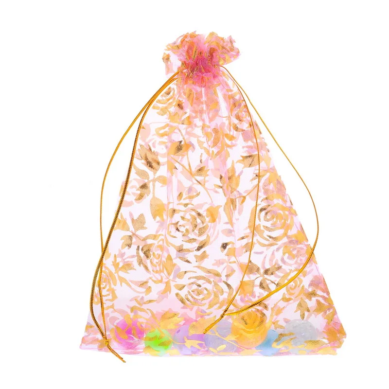 15-100 шт, 7x9 см, белая шелковая сумка с рисунком бабочки, органза, свадебный подарок, ювелирные изделия, сумки и сумки, хорошие подарки, посылка для хранения, Органайзер - Цвет: 15cmx20cm 50PC