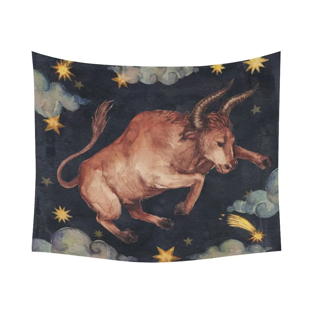Vintage Retro Taurus Painting Home Decor Wall Art, Zodiac Signs Taurus