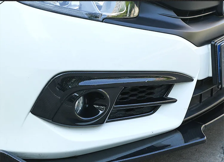 Передняя противотуманная фара крышка обшивка наружные автомобильные аксессуары Передняя решетка противотуманный светильник бровь для Honda Civic- 10th Gen Sedan
