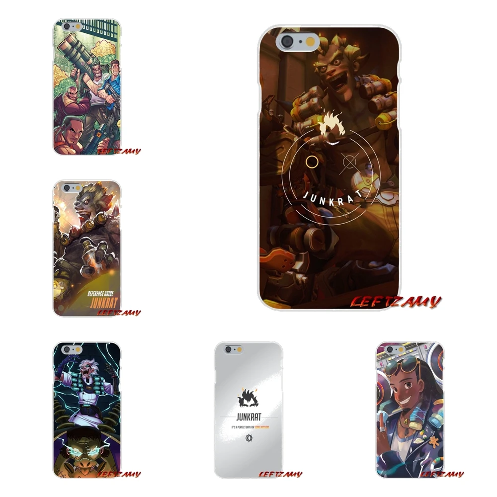 Дизайн переиграть игру OW Junkrat для iPhone X 4 4s 5 5S 5C SE 6 S 7 8 Plus Аксессуары чехлы телефонов