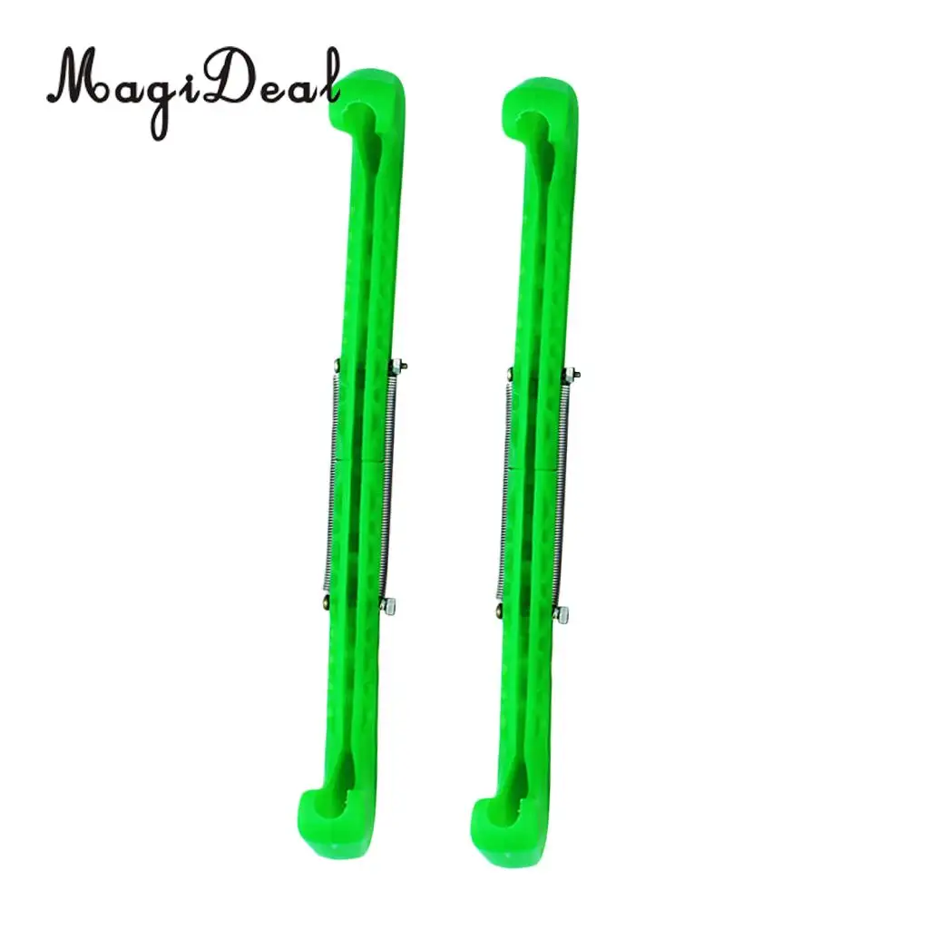 MagiDael 2Pairs Plastic Ice Hockey Figure Skate Walking Blade Guard Adjustable Cover 
