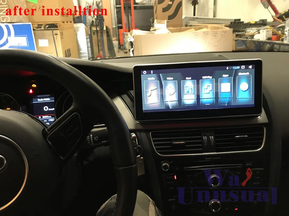 Top WANUSUAL 10.25Inch Quad Core 16G 2G RAM Android 6.0 GPS Navigation for Audi A4L A5 Q5 2012 2013 2014 2015 2016 2017 With BT WIFI 1