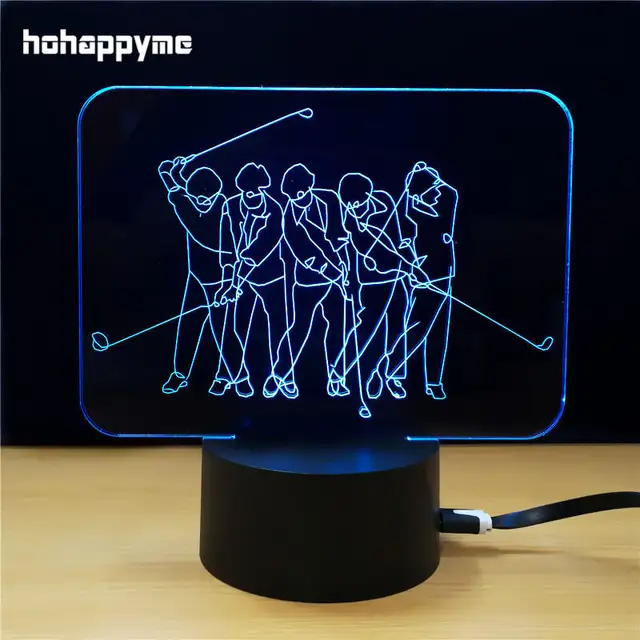 Playing Golf Led Light Sign Acrylic Home Decor Gift Bar Playing Golf Led Light Sign Acrylic Home Decor Gift Bar Pub Bedroom Panels