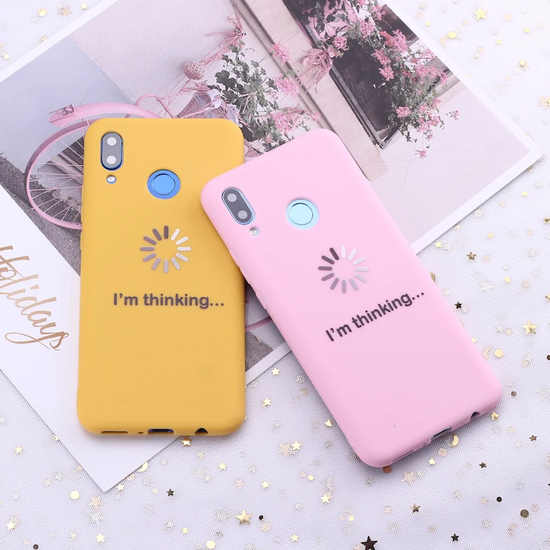 Для samsung S8 S9 S10 S10e Plus Note 8 9 10 A7 A8 I am thinking Funny Memes Candy силиконовый чехол для телефона Capa Fundas Coque