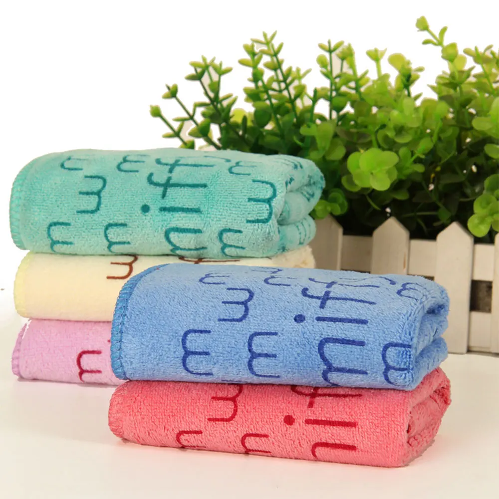 

25*50cm Cute Baby Kid Towel Face Microfiber Absorbent Drying Bath Beach Towel Washcloth Swimwear Baby Towel Cotton Kids Towel
