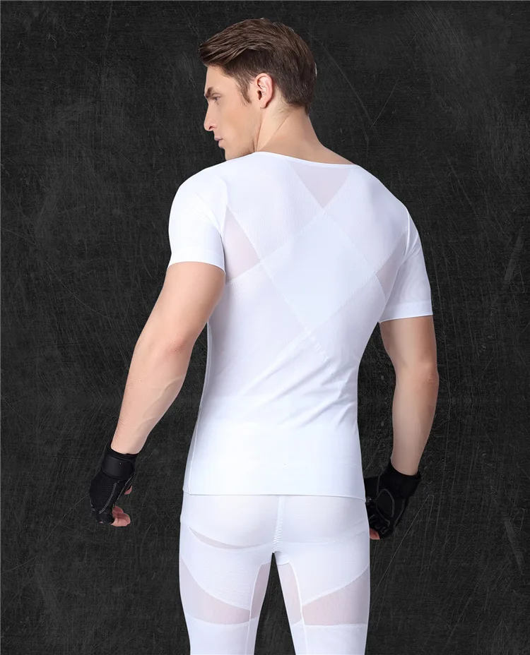 Тонкая футболка PRAYGER для коррекции фигуры, мужской гинекомастический корсет, для похудения, для живота, триммер для талии, для тренировок, топы, для груди, связывающее нижнее белье