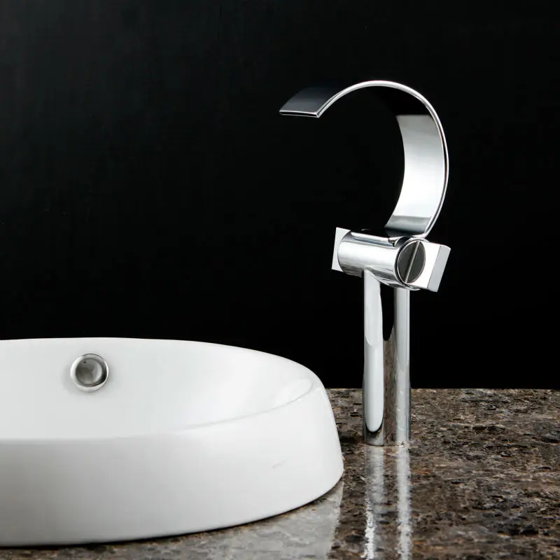 Кран для раковины хромированный латунный с водопадом кран HG 1224|wash basin tap|basin tapsink