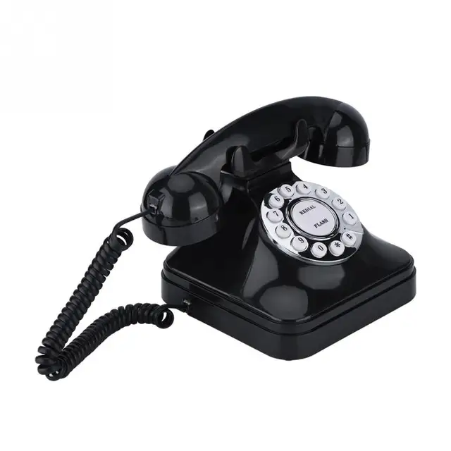 WX-3011 Vintage Black Multi Function Plastic Home Telephone Retro Wire Landline Phone Telephones
