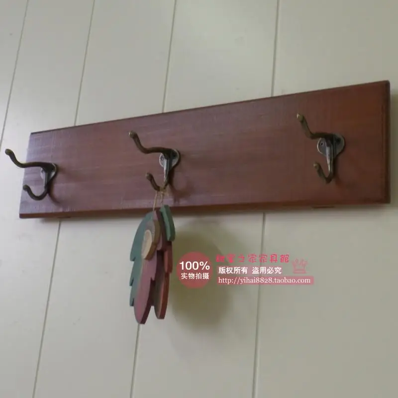 

English zakka retro hanger hooks coat hooks door after wood coat hanger clothing props shooting