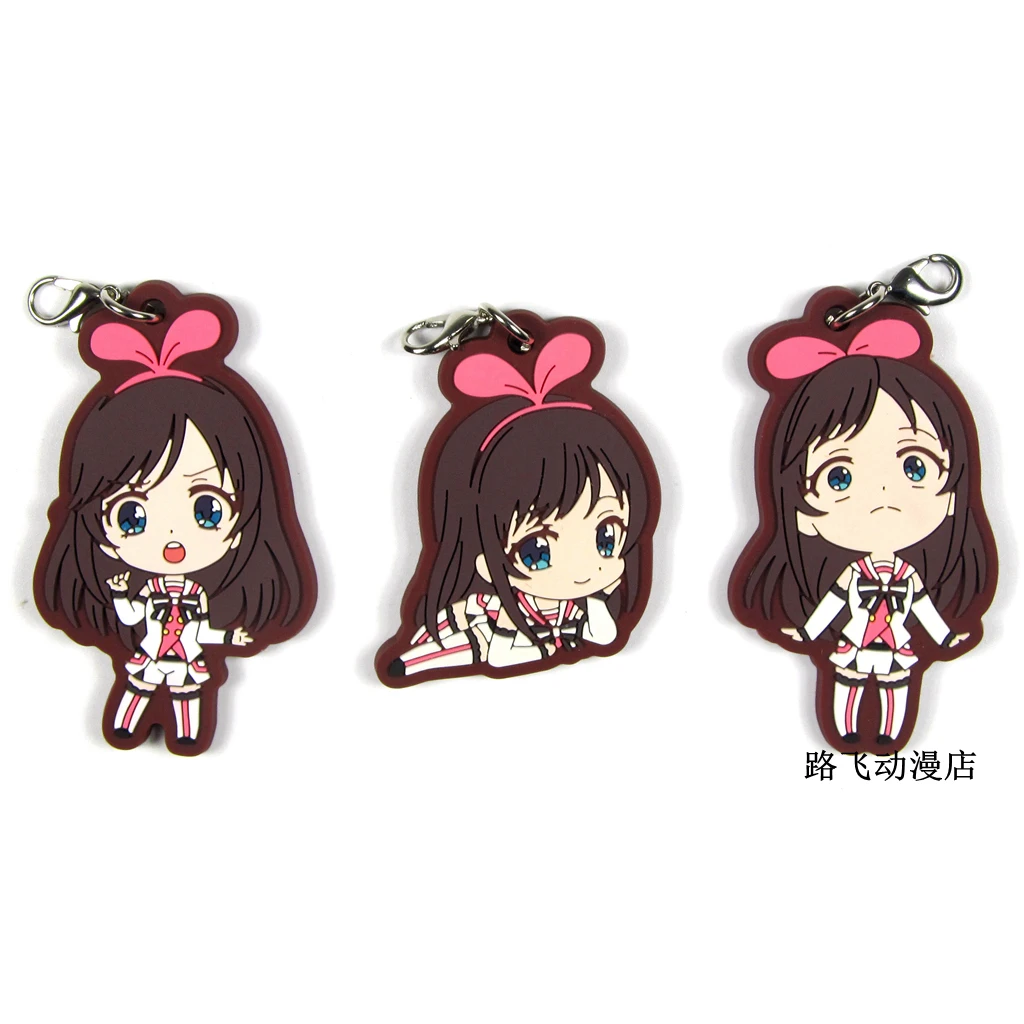 

Kizuna AI Action Figure Anime Model AI Channel Mobile Phone School Bag Rubber Keychain Pendant Christmas Toys for Gifts 6cm
