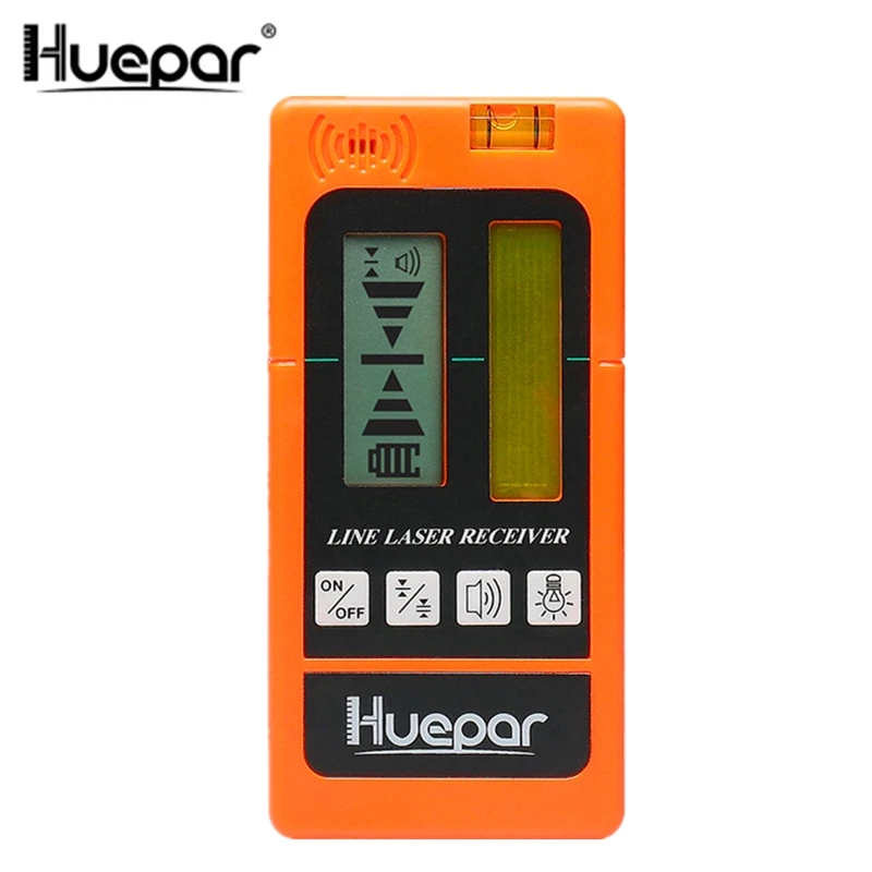 

Huepar Digital LCD Laser Receiver Outdoor Mode Laser Detector Available For Pulsing Green and Red Beam Cross Line Laser Level