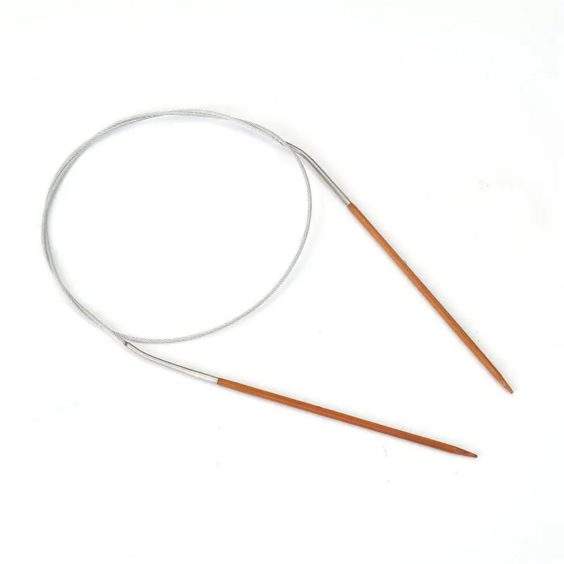 

2018 New 3 mm Bamboo & Stainless Steel Circular Knitting Needles Hand Sewing Tool Crochet Hooks 80 cm(31 4/8") long, 1 Pair