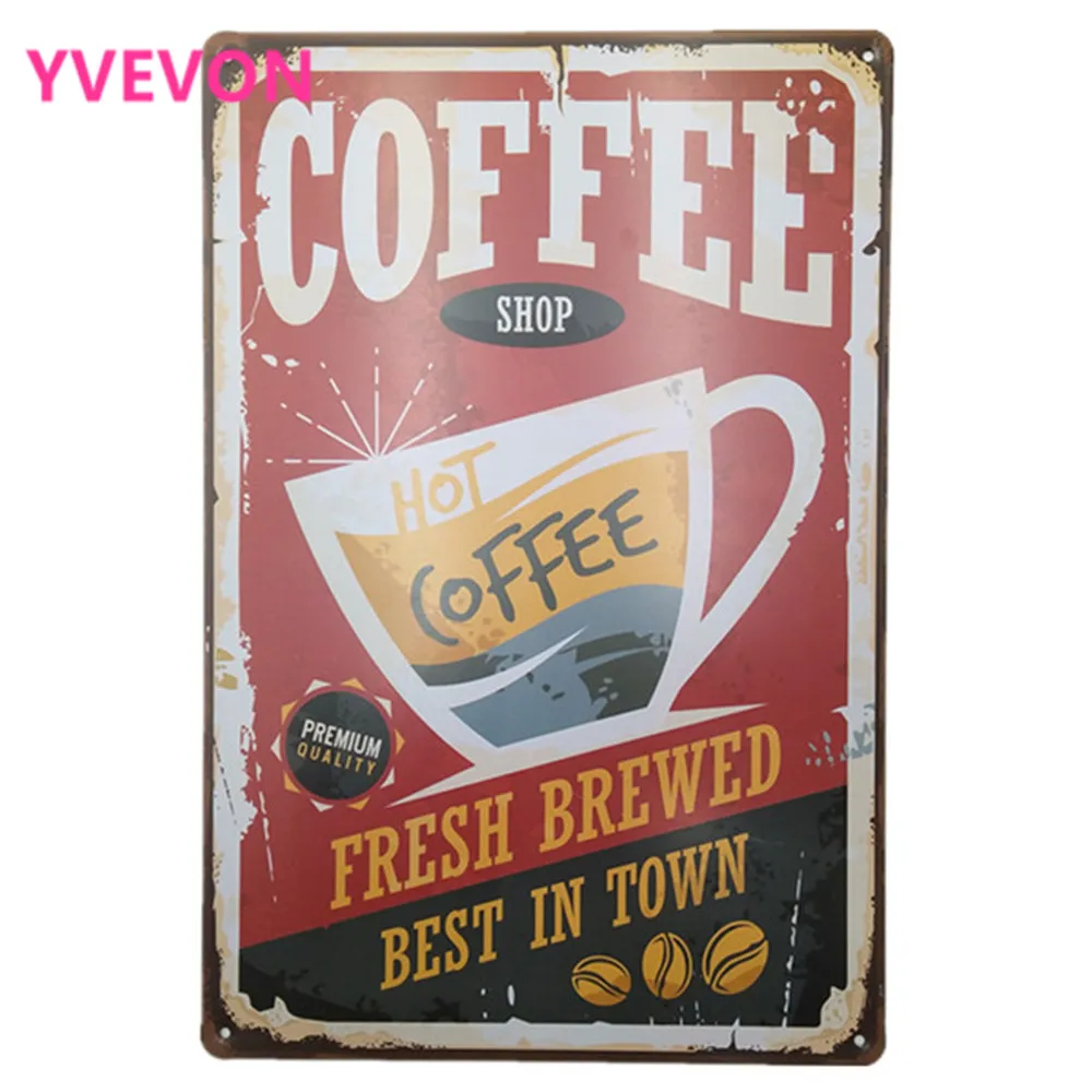 Кофе делает все возможное, металлическая жестяная вывеска Винтаж Кофе доска для чай время в Бутик Магазин кухня LJ5-10 20x30 см B1 - Цвет: f