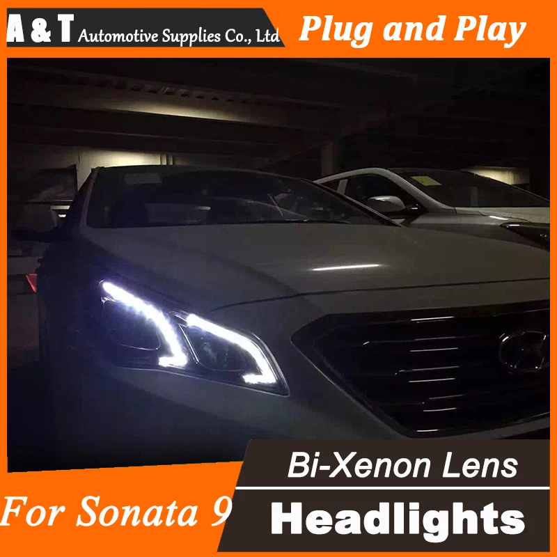 Car Styling for Hyundai New Sonata Headlight assembly 2015 2017 LED