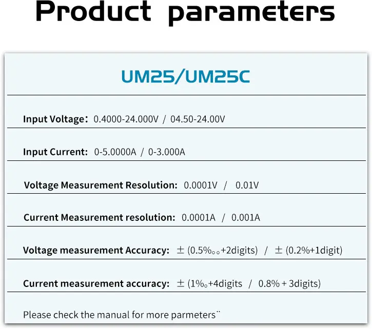 UM25 UM25C Для APP USB 2,0 Тип-C ЖК-дисплей Вольтметр Амперметр Напряжение измеритель тока, для батареи зарядки измерения Кабельный тестер сопротивления