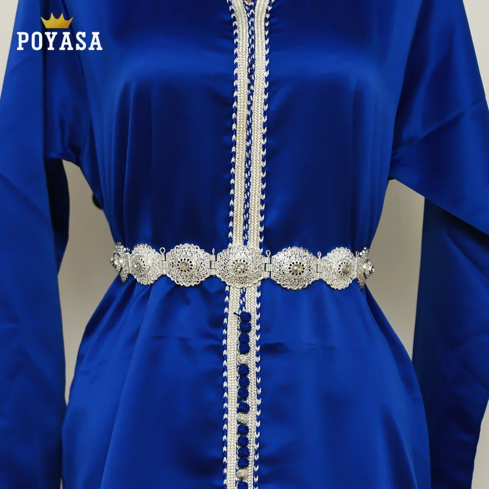 

2019 Moroccan Chic Caftan wedding gold and silver Metal belt for women free shippping