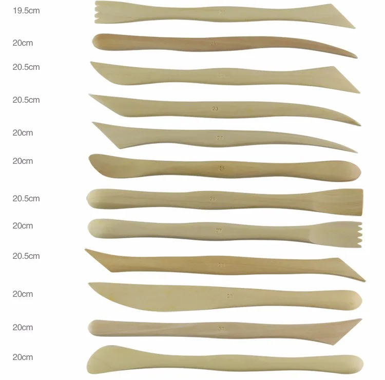38 шт. большой деревянный Пластилин цветной инструмент для работы с глиной плесень набор инструмент долото DIY детские игрушки глина фимо инструменты