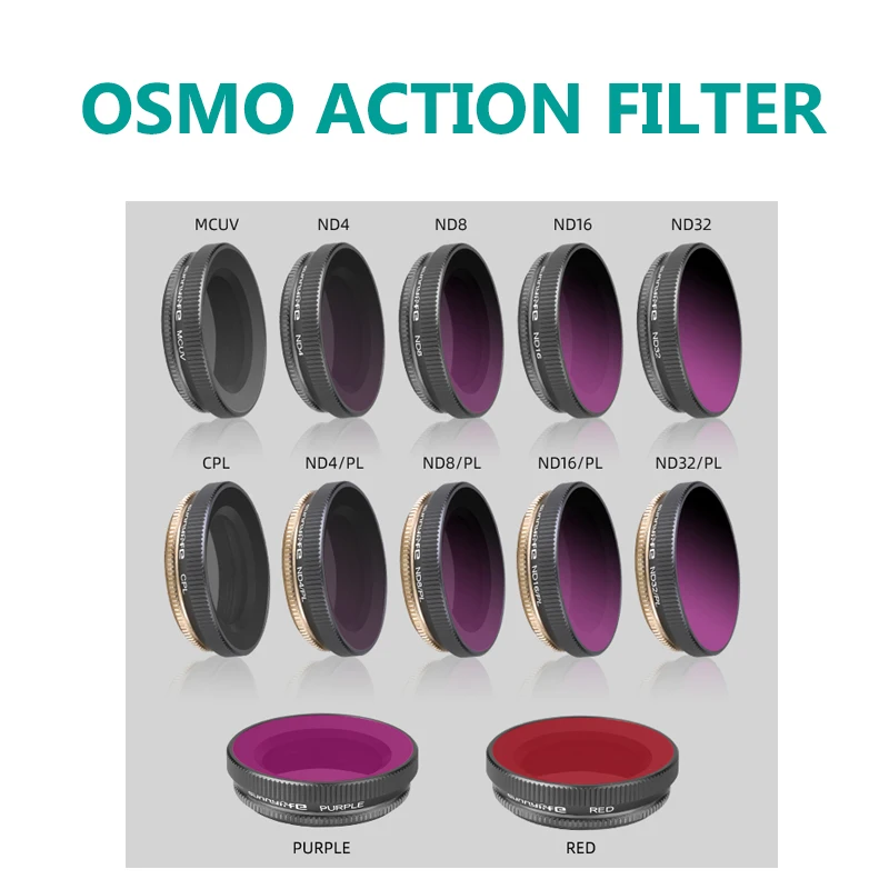 Набор фильтров OSMO Action CPL MCUV ND4/8/16/32 для DJI Osmo Gimbal аксессуары камеры|Фотофильтры