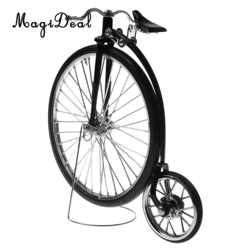 Retro 1:10 Alloy Miniature Diecast High Wheel Racing Bicycle Bike Model Collection Toy Dest Crafts Children Kids Toy