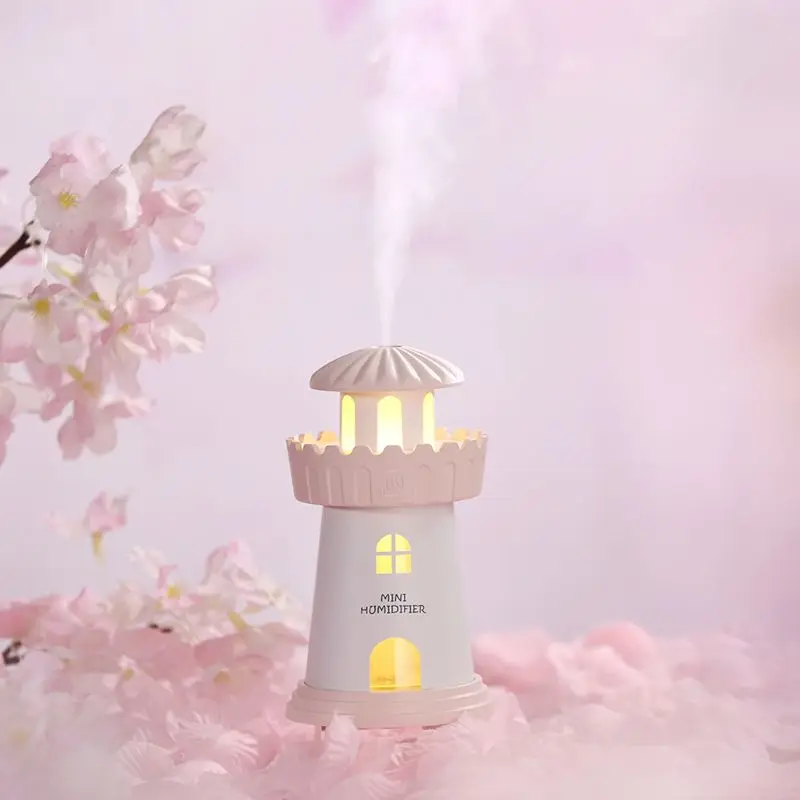 

RED Kit Mini Aroma Essential Oil Diffuser Mist Maker Lighthouse Air Humidifier