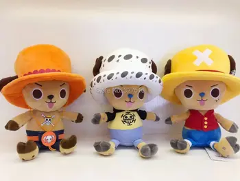 

30 cm Anime One Piece figure plush doll Chopper cosplay Luffy/Law/Ace/Zoro figures plush toys free shipping