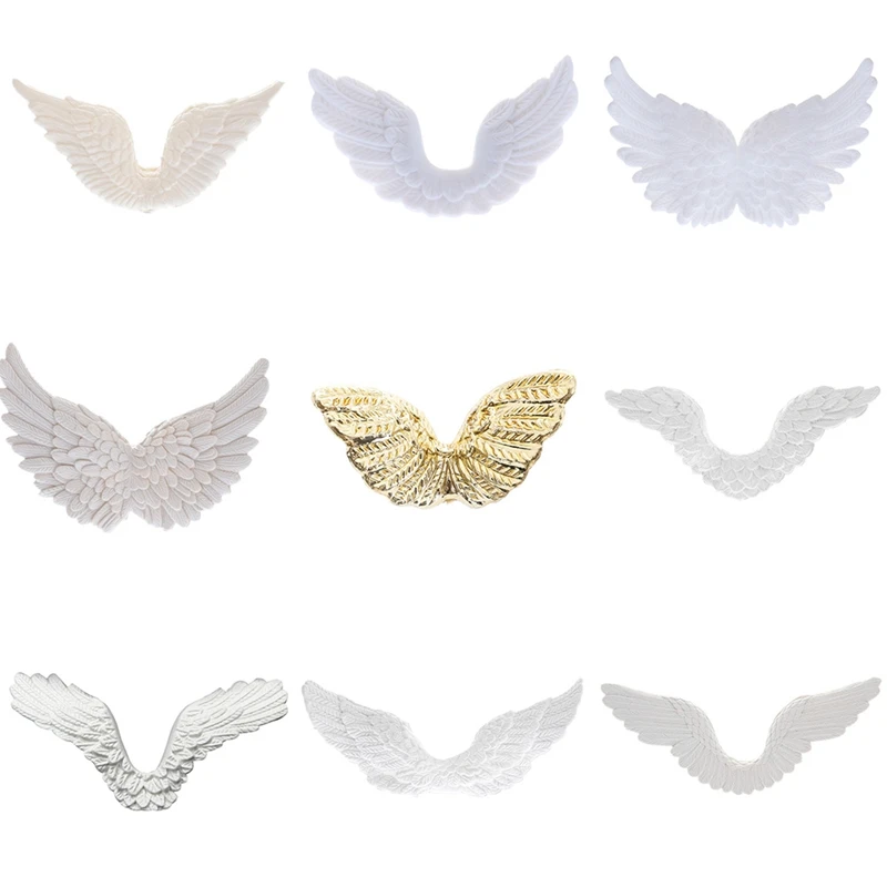 

Various Styles Plastic White Angel Wing Craft Christmas Wedding Ornament Backpack Clothing Decoration Plated Wing