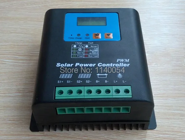 50A Контроллер заряда солнечной батареи домашнего использования, регулятор панели батареи 48 V авто-работа 50A Солнечный контроллер для 2500 W фотоэлектрическая солнечная система