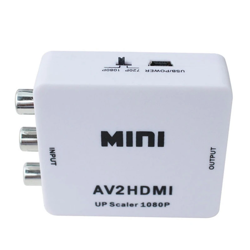 Trumsoon AV RCA to HDMI 720/1080p UP Scaler AV2HDMI Converter CVBS L/R Video Adapter for TV-box PS3 PC Projector