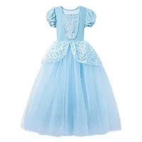 PaMaBa/платья Золушки для девочек; наряд принцессы; многослойные вечерние платья для макияжа; платье для выпускного бала; костюмы Золушки