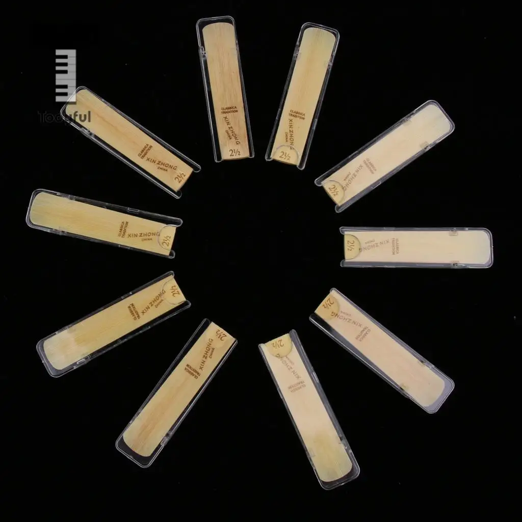 Tooyful Professional 10 Pieces 2 1/2 Alto Saxophone Sax Reeds High Level Wind Instrument Parts