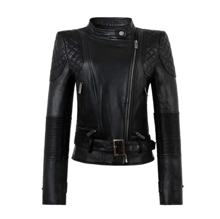 Plus size women leather jackets Women motorcycle leather jackets Autumn