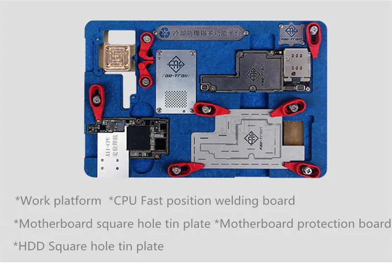 Eplosion-доказательство охлаждения Олово многофункциональная платформа для iPhone х материнская плата приспособление A11 печатной платы Держатель джиг