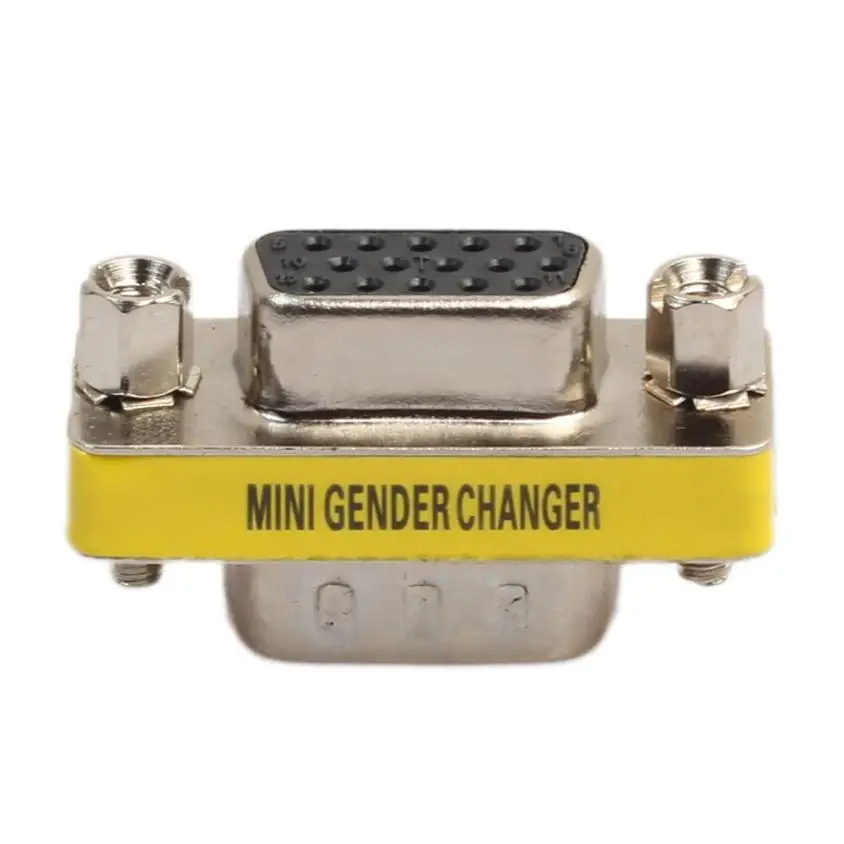 15 Pin VGA SVGA Gender Changer Adaptor Connector Coupler Male To Female