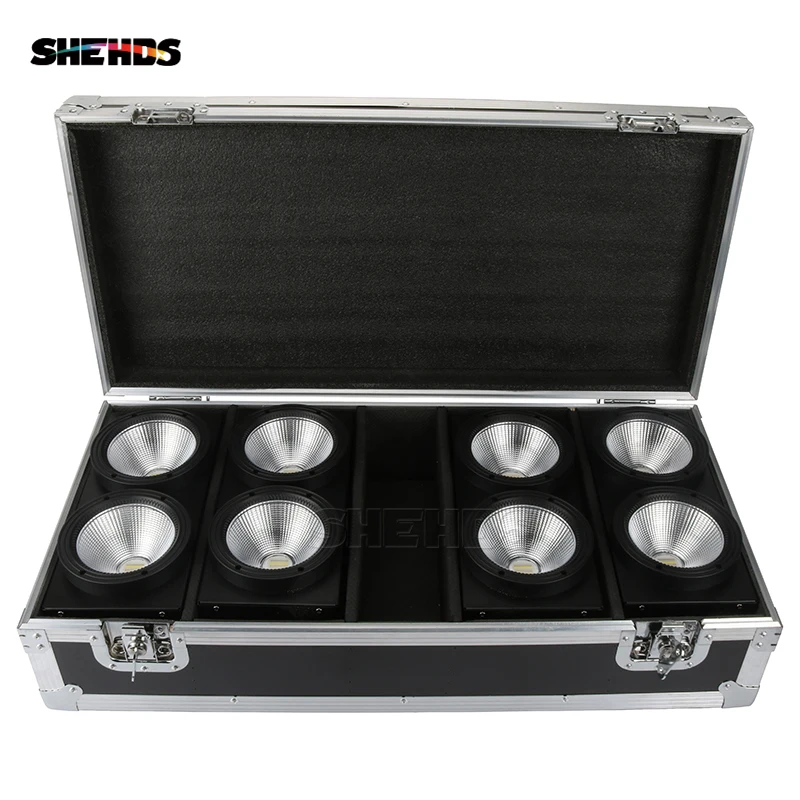 FlightCase с 4 шт. 2 глаза 200 Вт LED COB Blinder RGBWA + UV 6in1 DMX512 сценический эффект Освещение