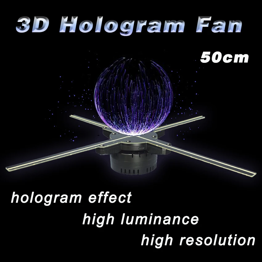 

50cm 3D hologram fan hologram display holographic effect advertising light naked eye3D indoo outdoor display light app control