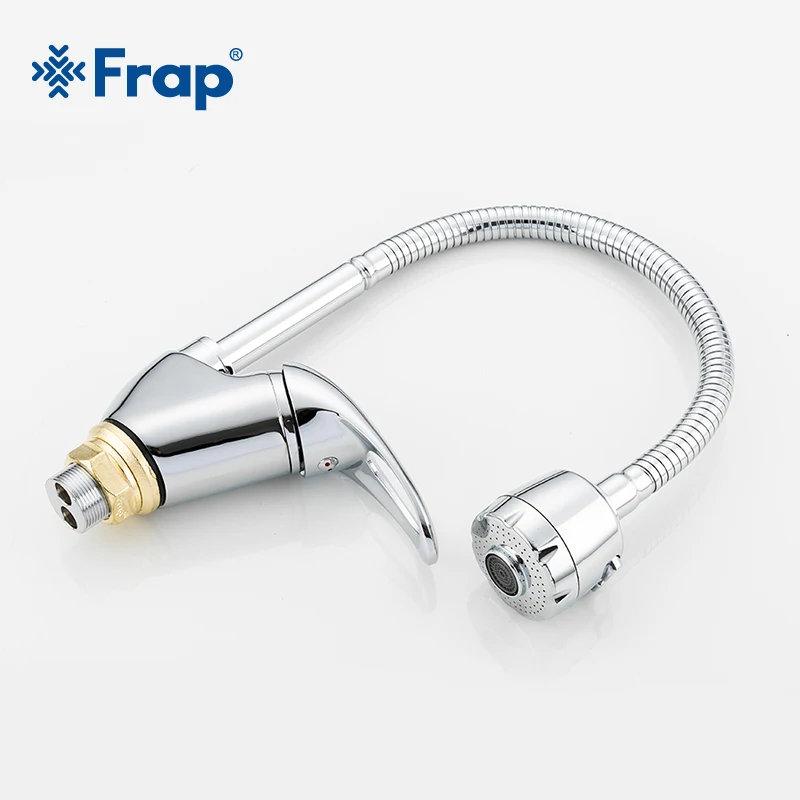 Online Frap 1set Brass Kitchen sink faucet Mixer Cold and Hot Tap Single Hole Water Tap mixer kitchen mixer torneira cozinha F4303