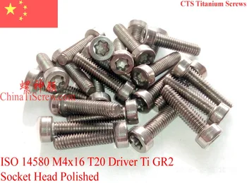 

Titanium screws M4x16 ISO 14580 Socket Head T20 Driver Polished 10 pcs