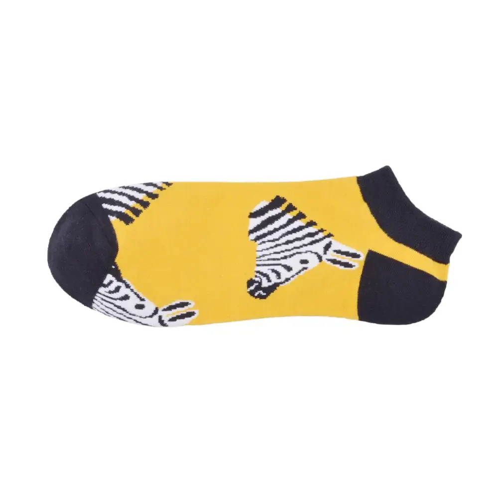 Мужские повседневные короткие носки, коллекция года, цветные носки из чесаного хлопка, темные носки-башмачки унисекс с геометрическим рисунком обезьяны, Skarpetki - Цвет: 1