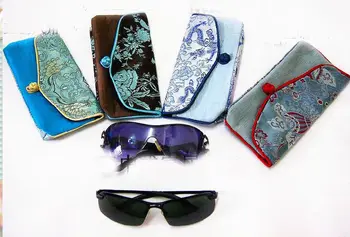 

wholesale Brand NEW 6PCS Chinese Handmade 100%silk Cosmetics pouch/Glasses Boxes