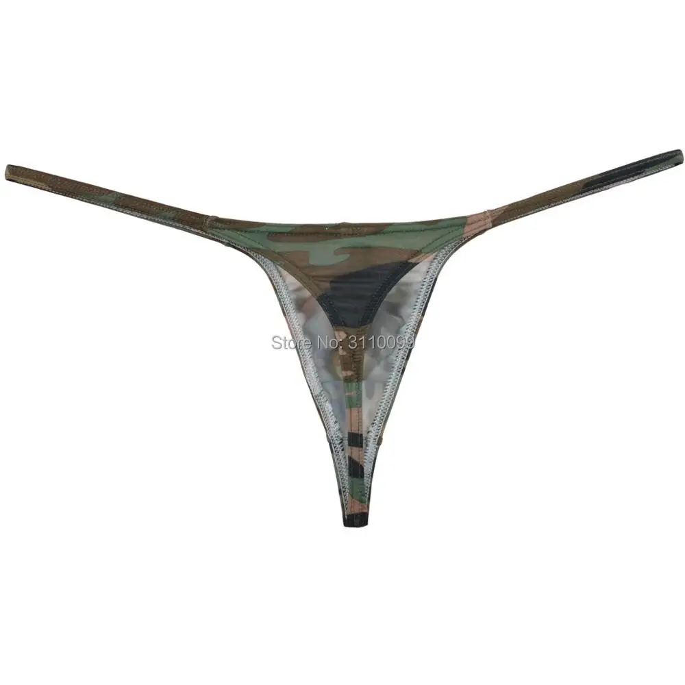 Мужское камуфляжное нижнее белье с карманом для тапочек|male thong underwear|male thongmen g-string |