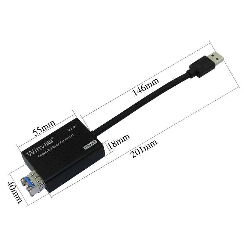 Winyao USB1000F SX USB 550 Gigabit Fiber Ethernet сетевой адаптер нм многорежимный оптический модуль