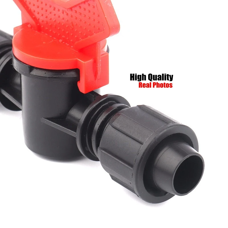 

20pcs 16 Drip Irrigation PE Pipe Valve Connector 16mm Water Tape Joint Fittings Watering System Lock Nut Tube Hose Connectors