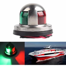 Нержавеющая сталь 12V Светодиодный светильник для морской лодки, яхты, навигационный светильник с бантом, крепление на палубе#279393