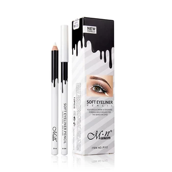

White Long Lasting Eyeliner Makeup Smooth Easy Wear Eyes Brightener Waterproof Smudge-Proof Cosmetic White Eyes Liner Pencils